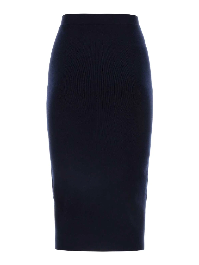 GONNA BLU MIDI MAGLIA