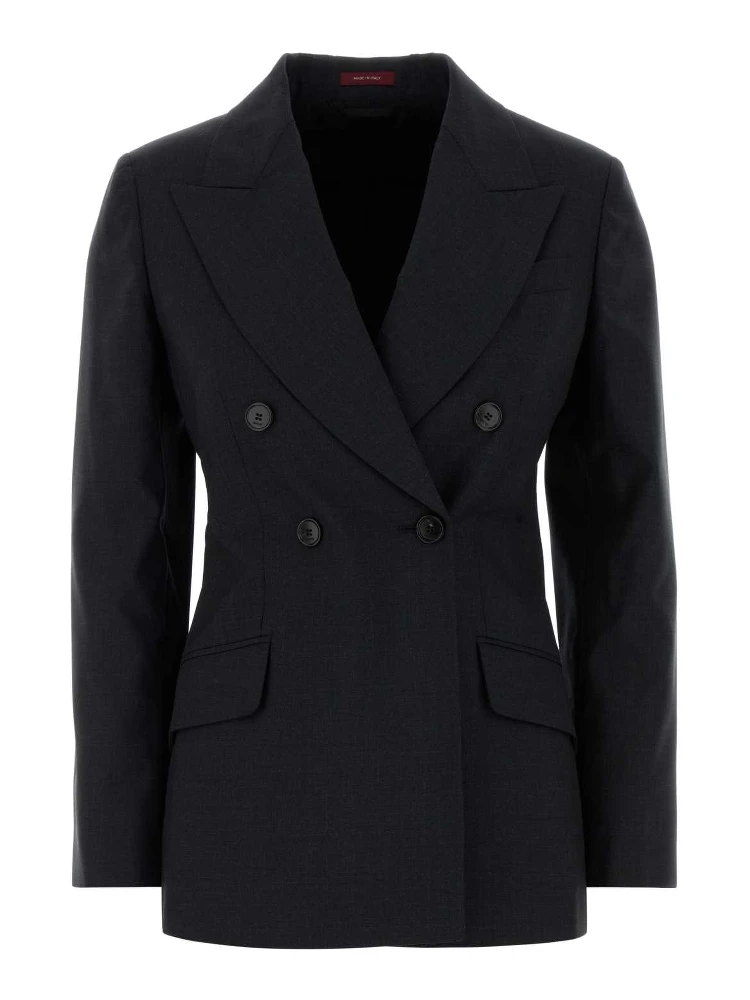 JACKET PLAIN WOOL W/HORN