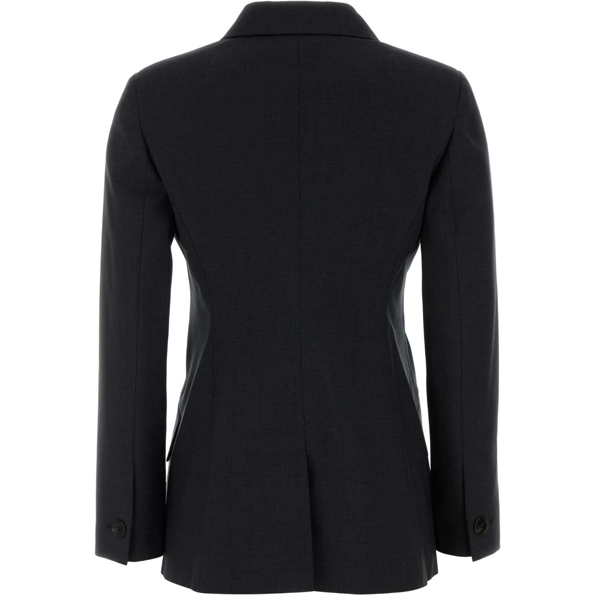 JACKET PLAIN WOOL W/HORN