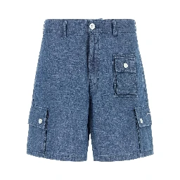 CHAMBRAY CARGO SHORTS