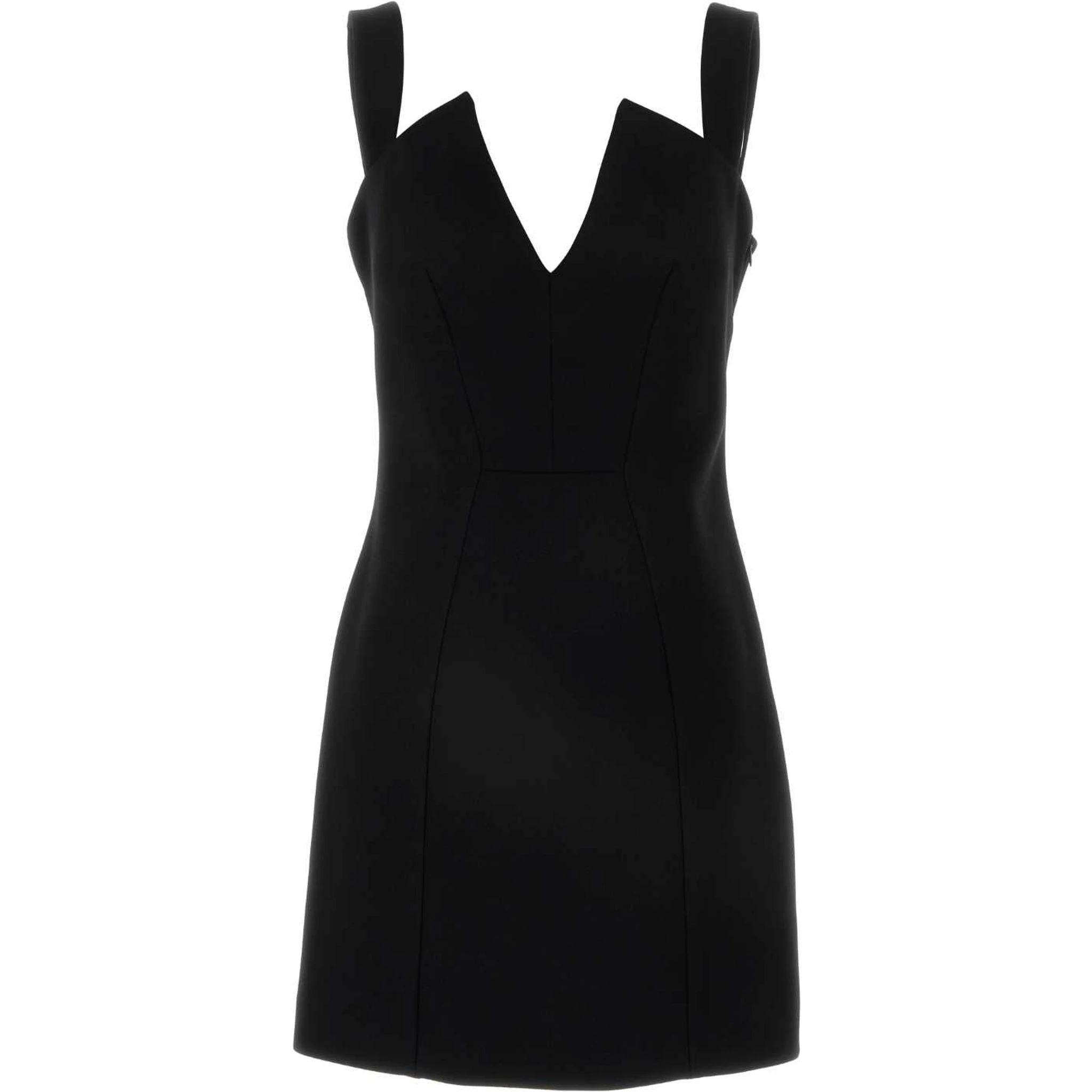V-COLLAR MINI DRESS