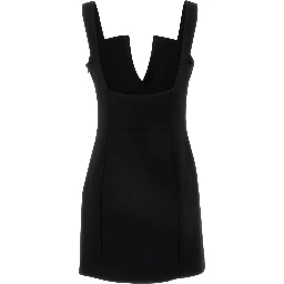 V-COLLAR MINI DRESS