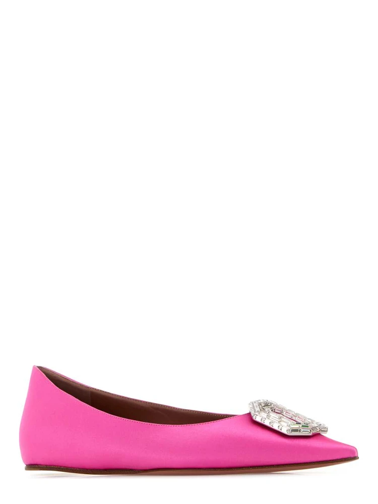 CAMELIA FLAT SATIN PINK WHITE BUCKL alternative