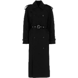 Double-breasted belted coat