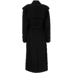 Double-breasted belted coat