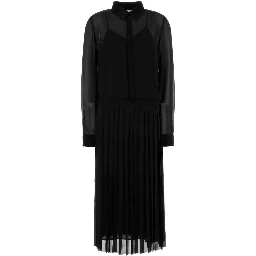 PLEATED MIDI DRESS
