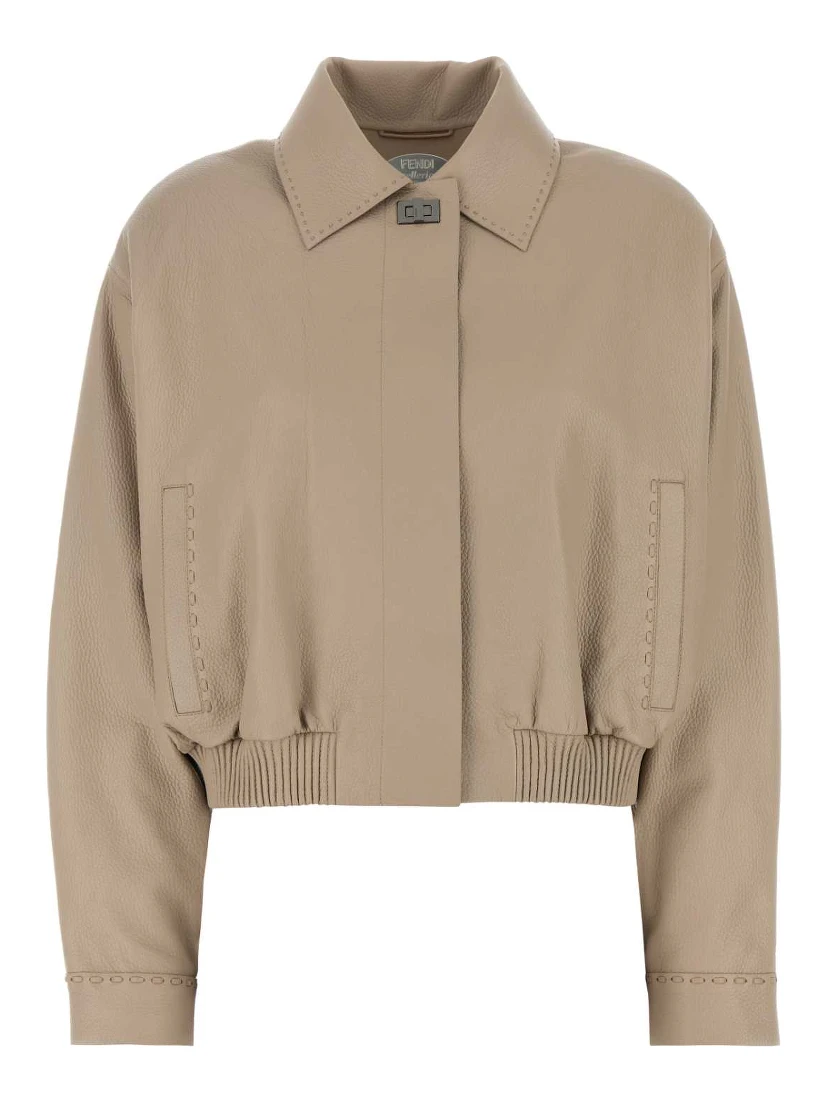 LEATHER CROP JKT