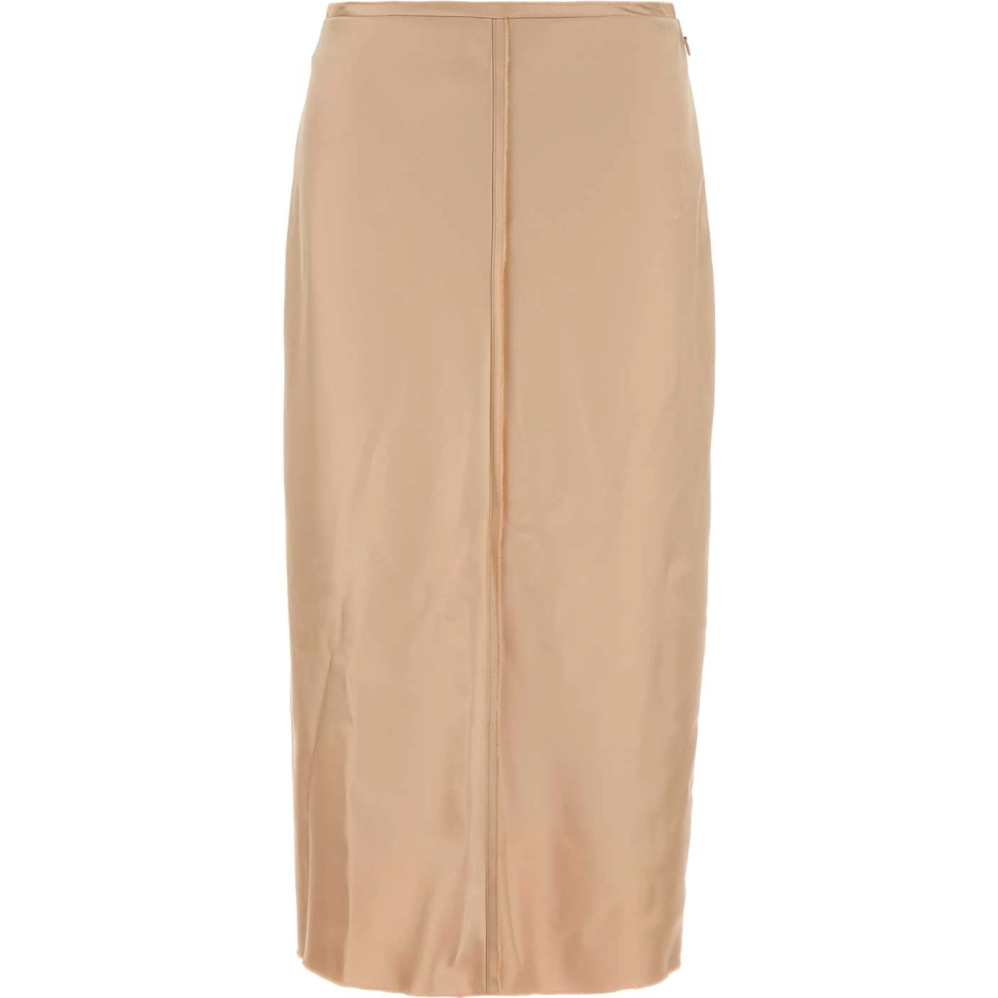MIDI SKIRT WITH RAW EDGE DETAILS