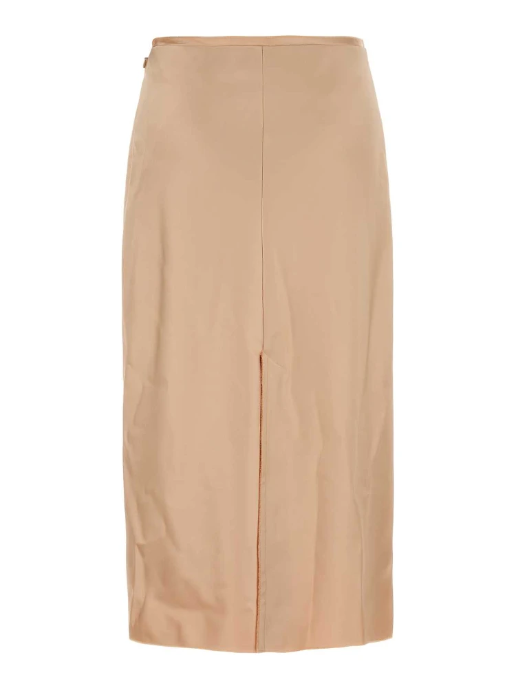 MIDI SKIRT WITH RAW EDGE DETAILS alternative