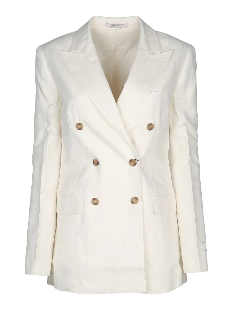 RELAXED LINEN DB BREASTED BLAZER