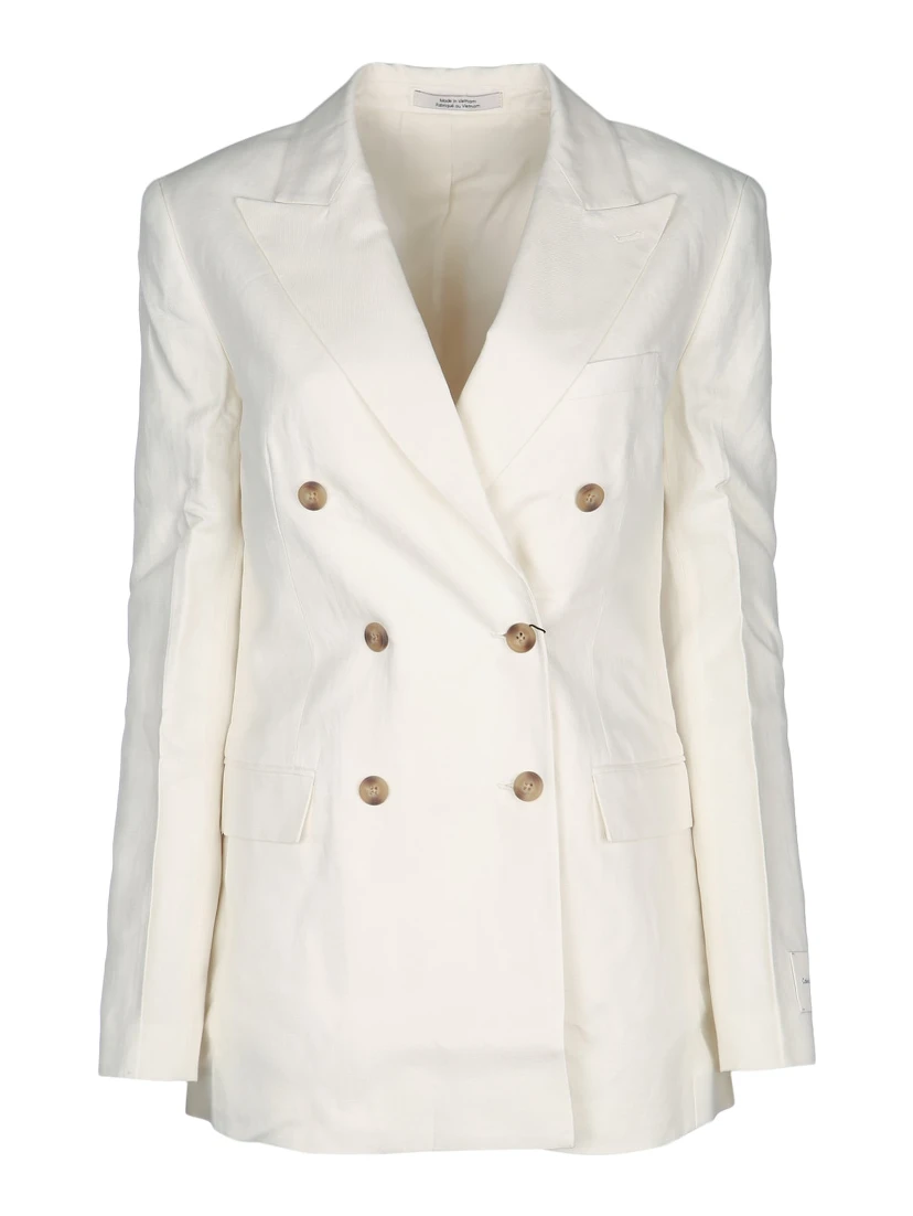 RELAXED LINEN DB BREASTED BLAZER
