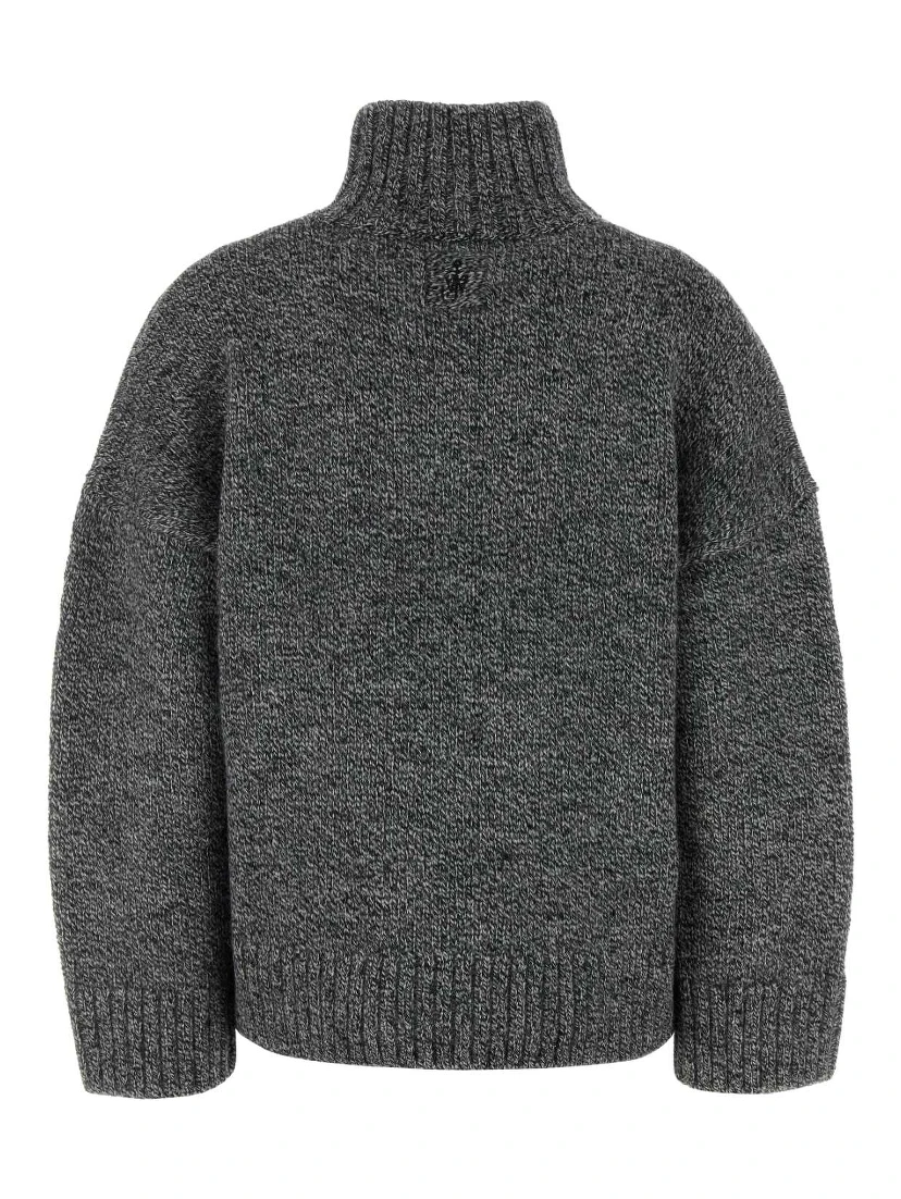 LEATHER PATCH POCKET JUMPER