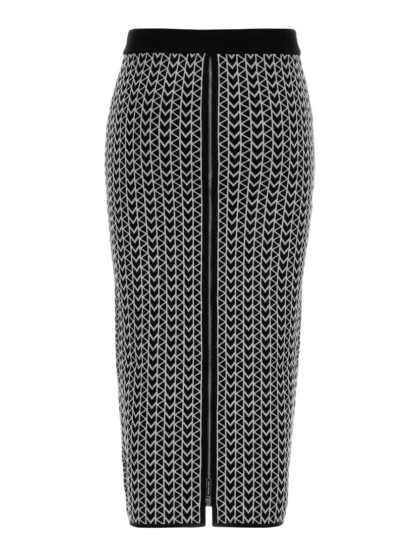 MK JACQUARD MIDI SKIRT