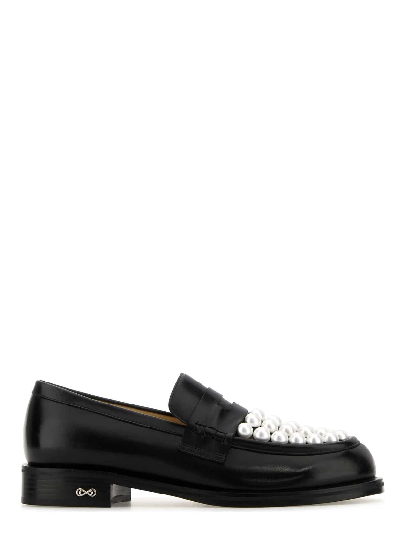 SIRENE  BLACK & WHITE LEATHER BICOLOUR PEARL LOAF