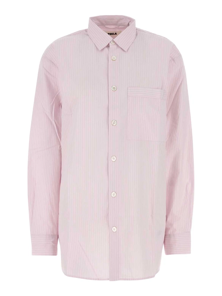 POPLIN, PYJAMAS LONG SHIRT -