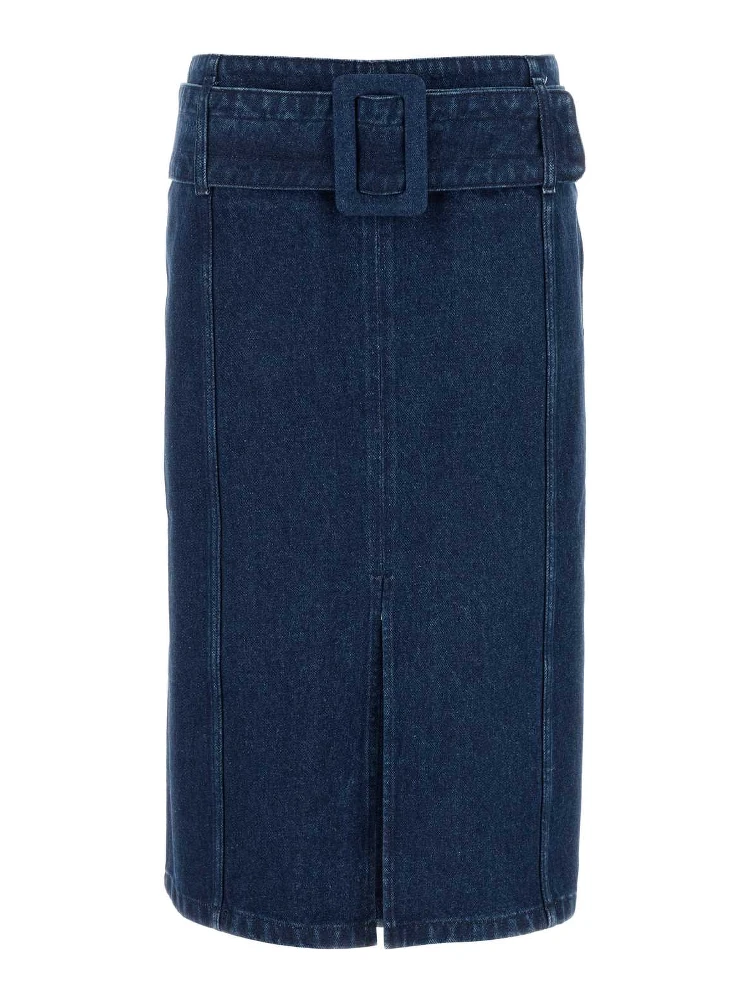 BELTED MIDI SKIRT