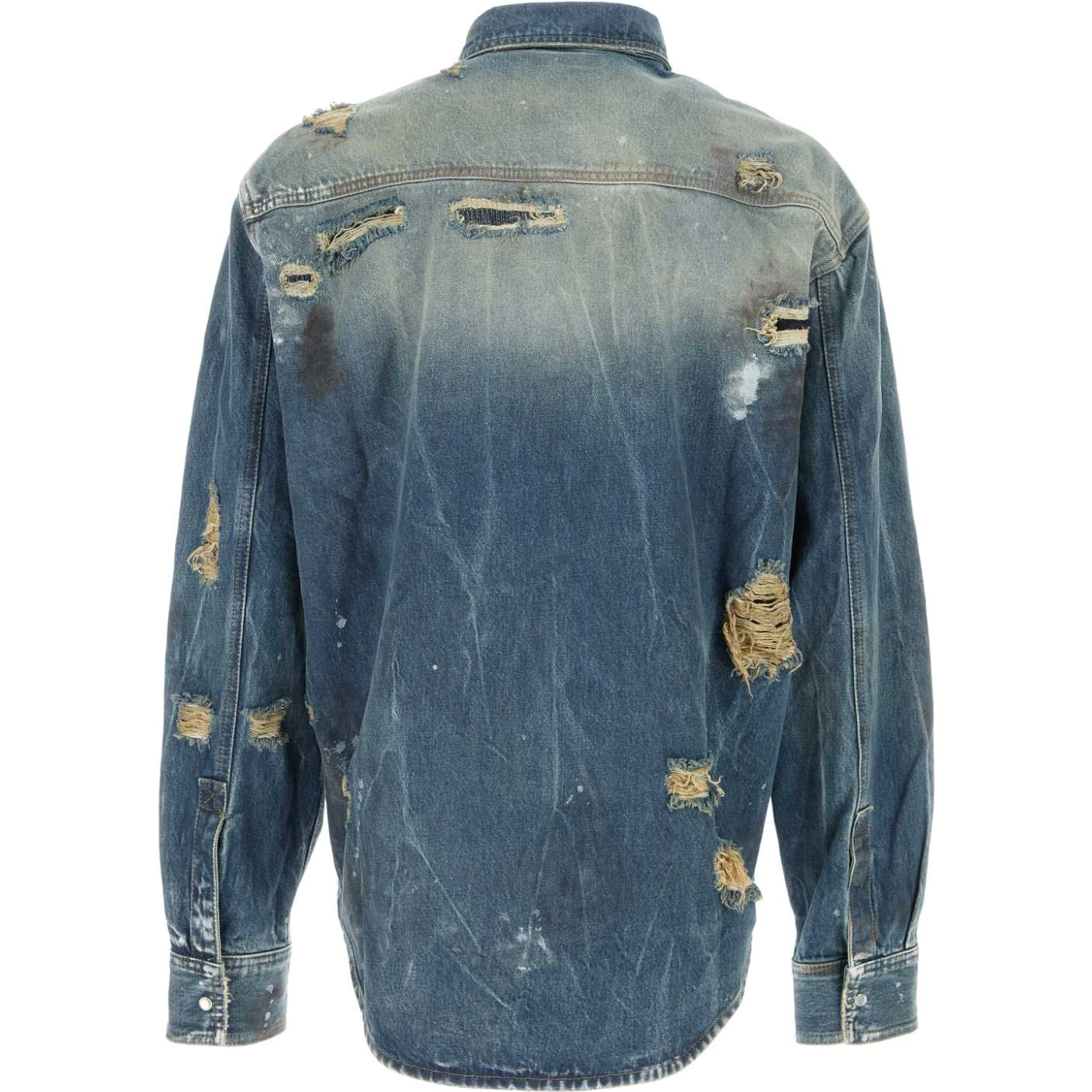 TRASHED DENIM SHIRT