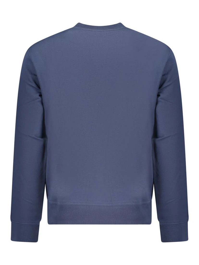 Blue Cotton Men Sweater