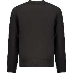 Black Cotton Men's Sweatshirt
