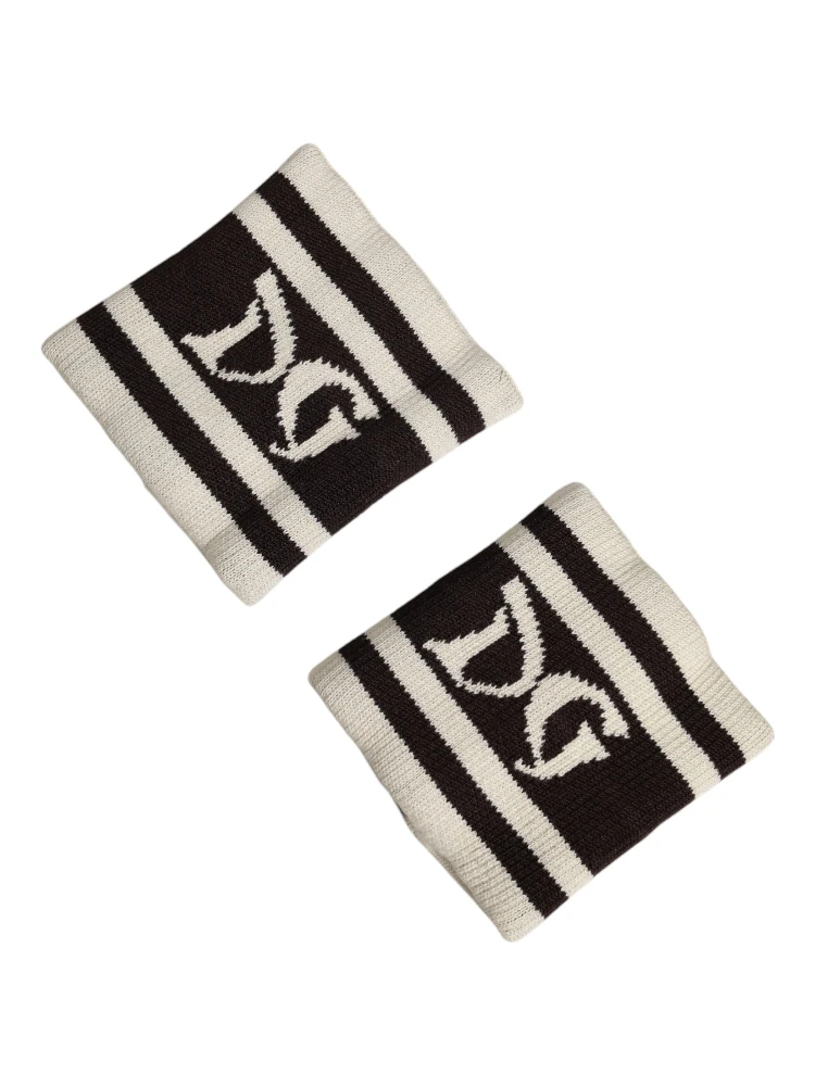 Black White DG Logo Cotton 1 Pair  Wristband