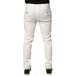 White Tapered Dress Formal Trouser Pants
