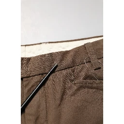 Brown Straight Cut Mid Waist Chino Men Trouser Pants