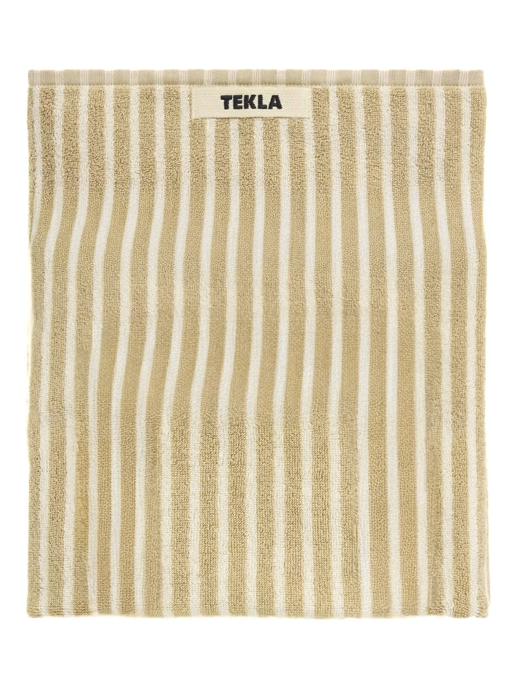 Striped organic cotton towel (30cmx30cm)