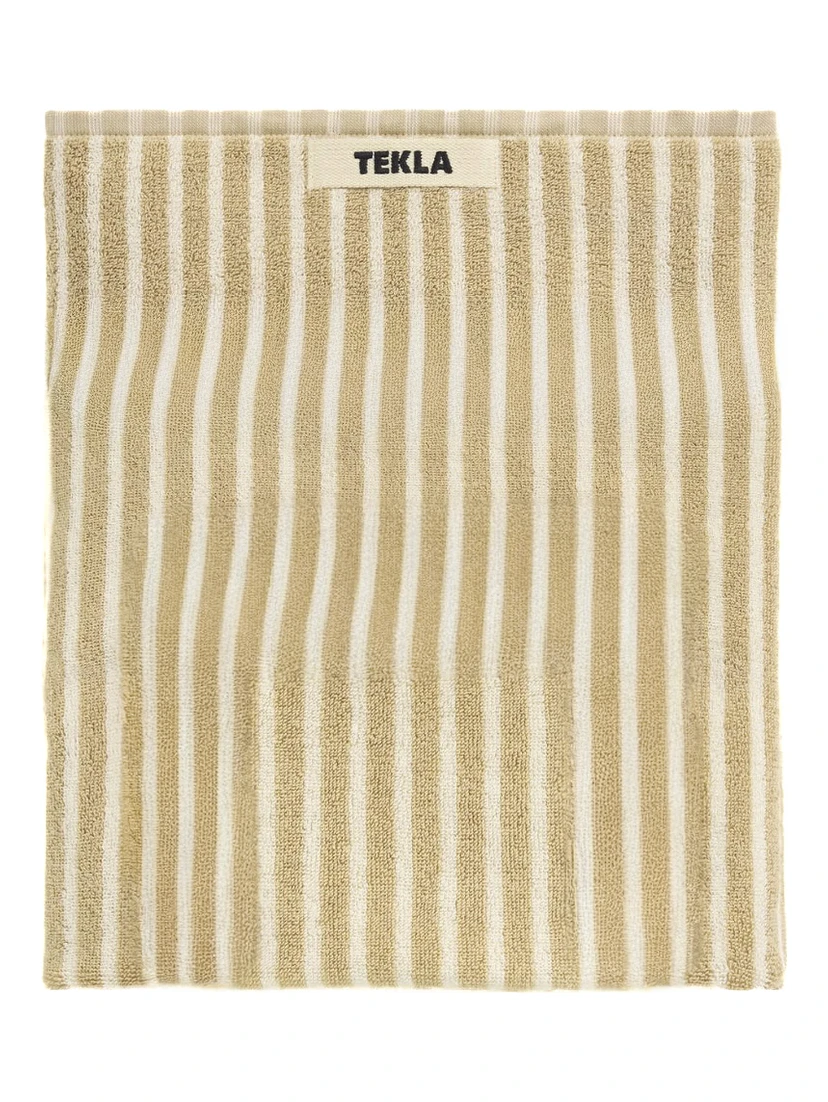 Striped organic cotton towel (30cmx30cm)