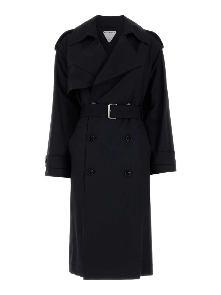 FINE WOOL BELTED TRENCH COAT