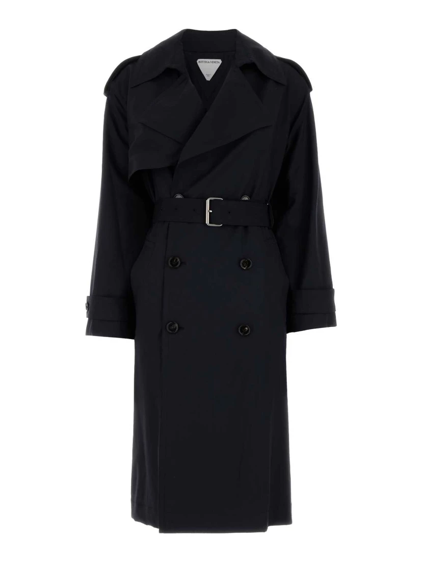 FINE WOOL BELTED TRENCH COAT