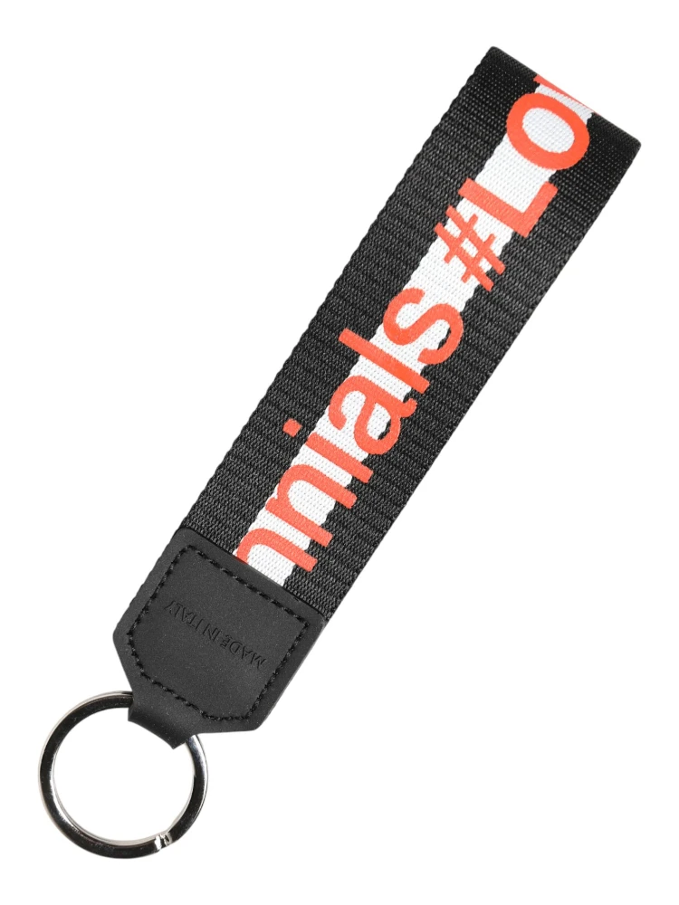 Black Logo Polyester Silver Brass Holder Keychain Keyring alternative