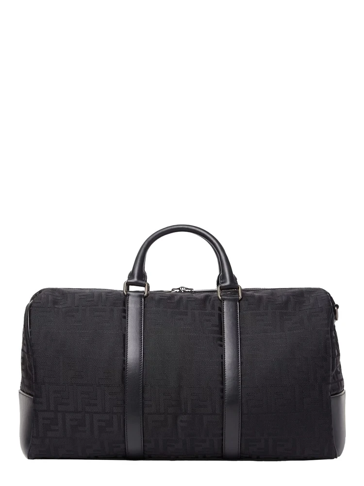 Black Suitcase with Adjustable and Removable Shoulder Strap and Padlock with Logo Lettering in Tech Fabric Man alternative