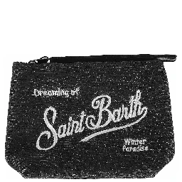 Ribbed velvet beanie pouch
