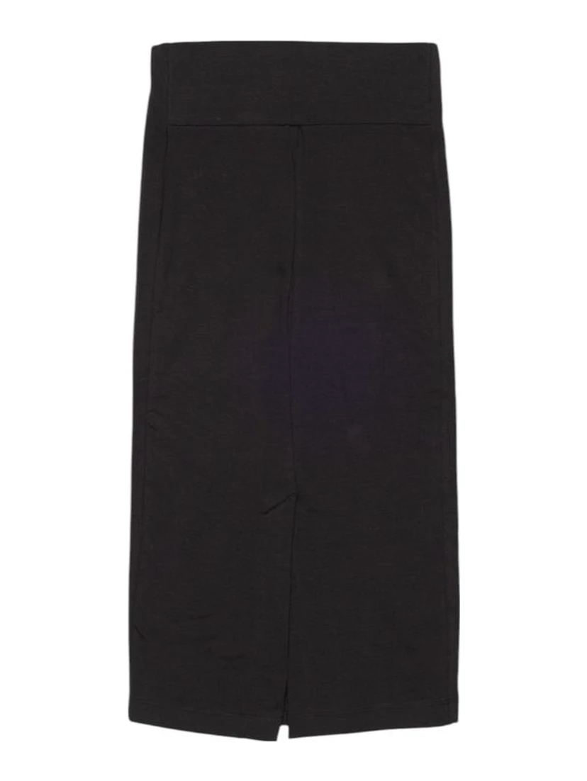 Black Cotton Long Skirt