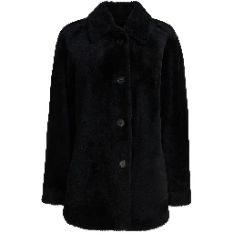 Long reversible leather coat