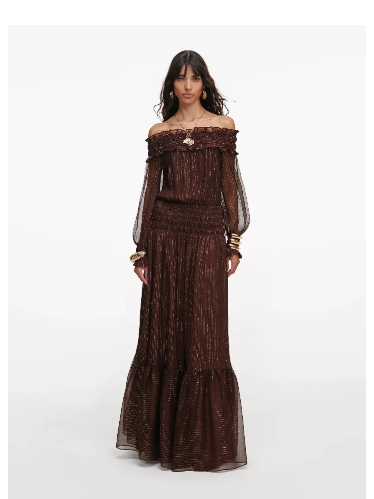 SELF PORTRAIT Dresses Brown