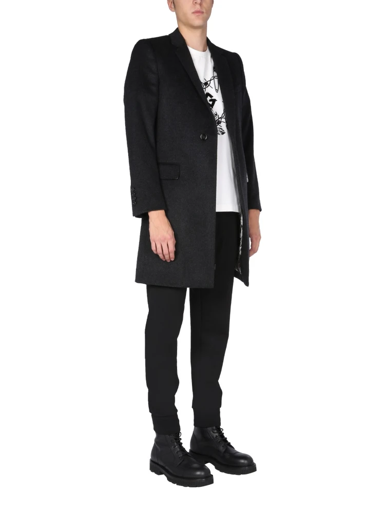 SINGLE-BREASTED VELOURS COAT alternative