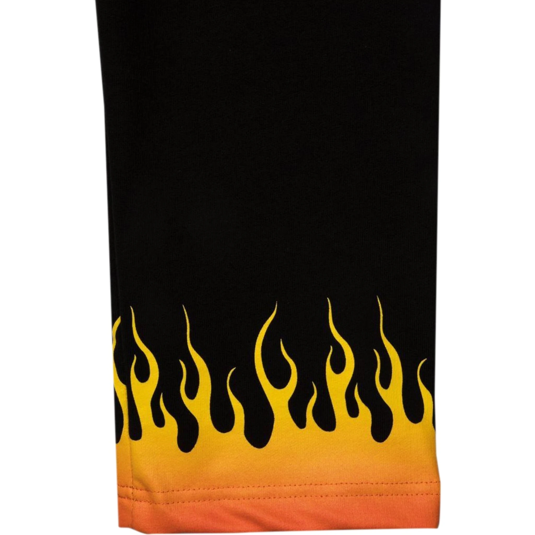 BLACK PANTS WITH RED SHADED FLAMES
