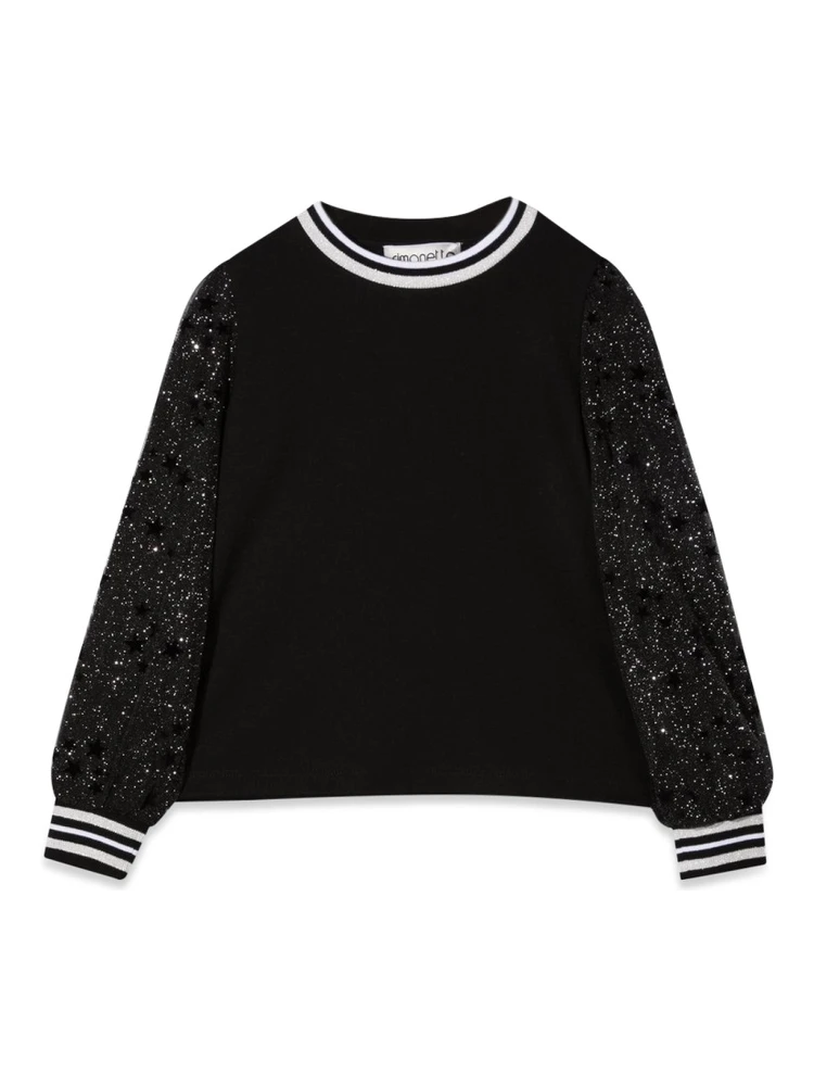 MAGLIA CON MANICHE IN TULLE