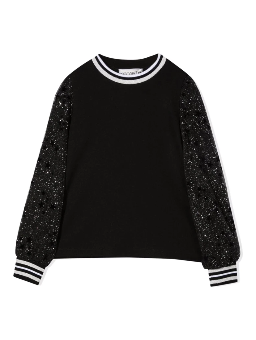 MAGLIA CON MANICHE IN TULLE