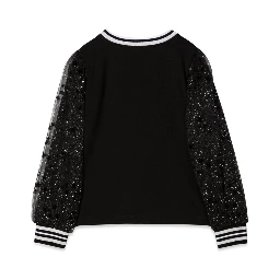 MAGLIA CON MANICHE IN TULLE
