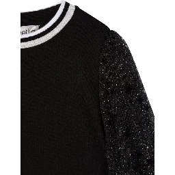 MAGLIA CON MANICHE IN TULLE