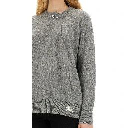 CASHMERE SWEATER WITH KILT PIN