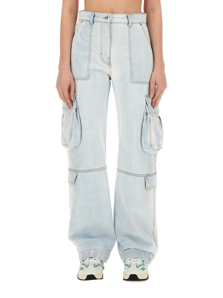 DENIM CARGO PANTS