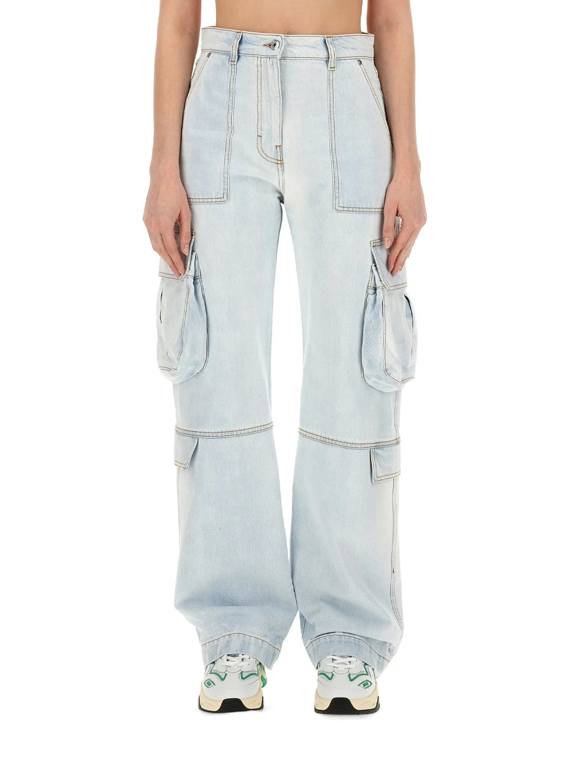 DENIM CARGO PANTS