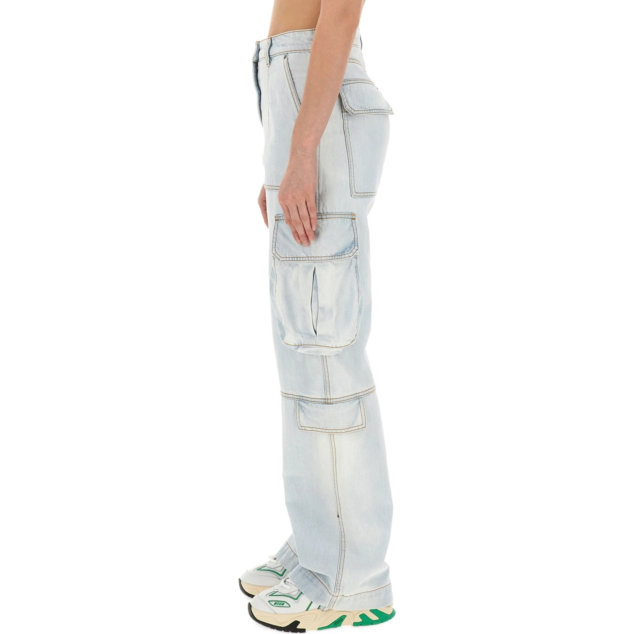DENIM CARGO PANTS