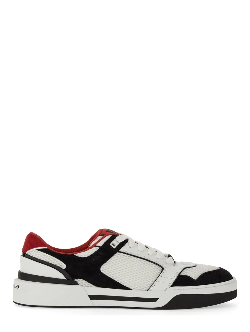 LEATHER AND MESH SNEAKER