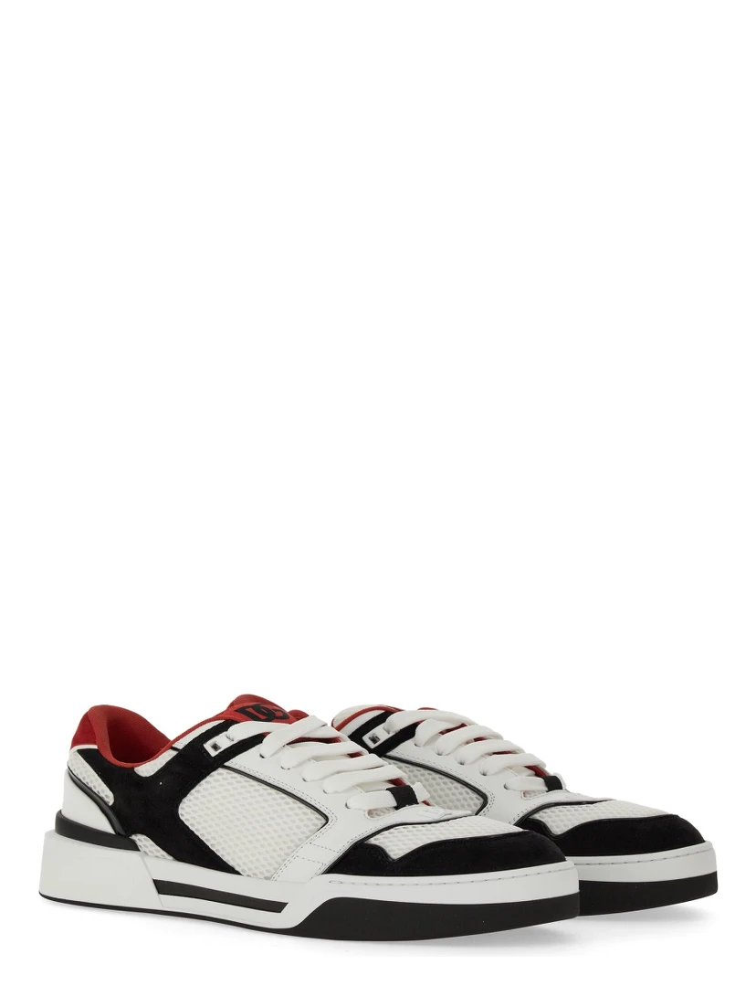 LEATHER AND MESH SNEAKER