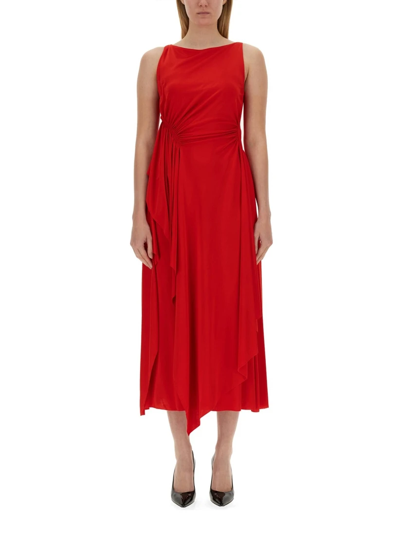 DRESS WITH DRAPE