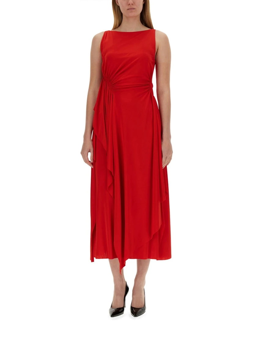DRESS WITH DRAPE